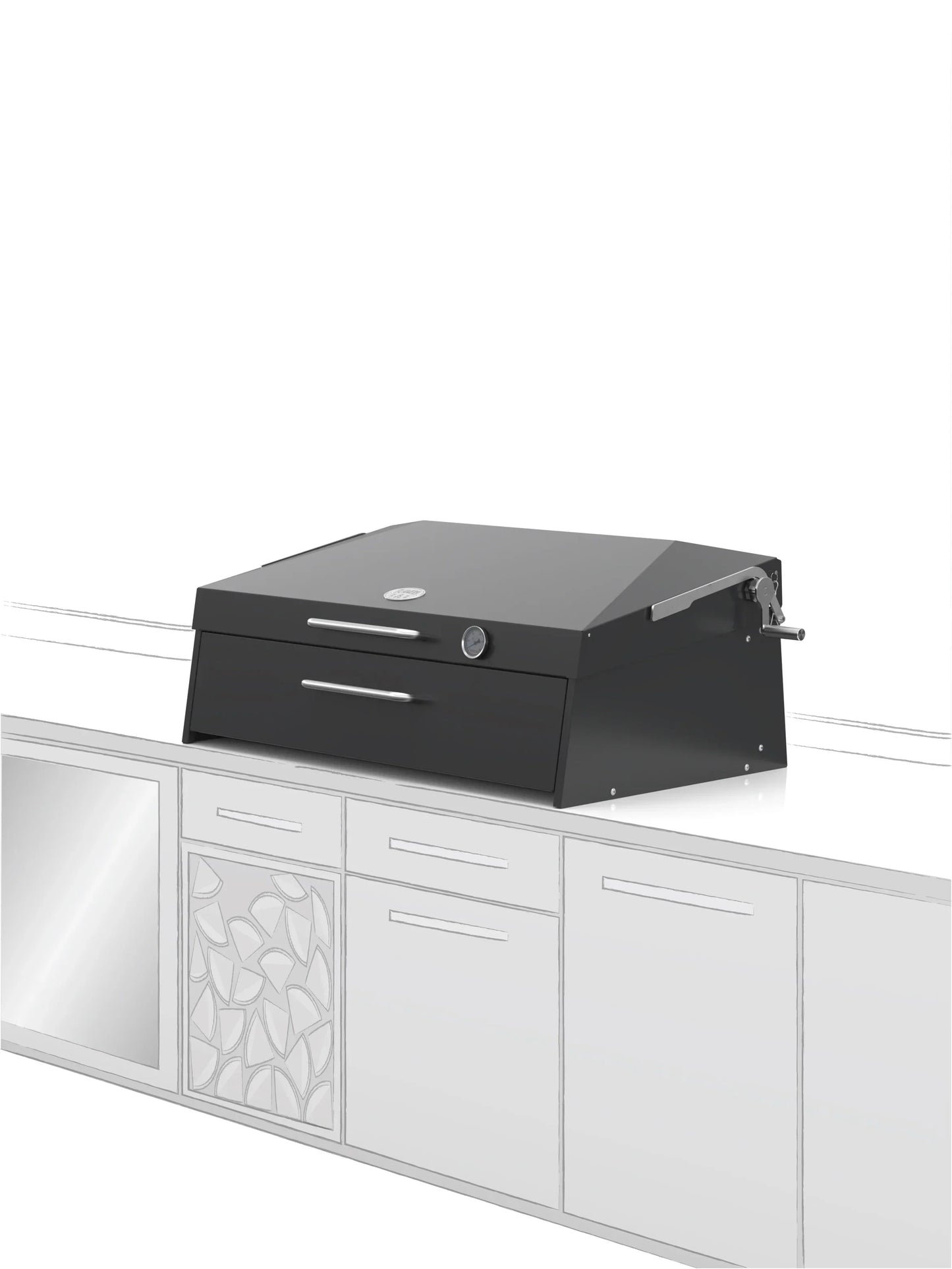 Flamery Large Asado BBQ with Split Grill and Firebox