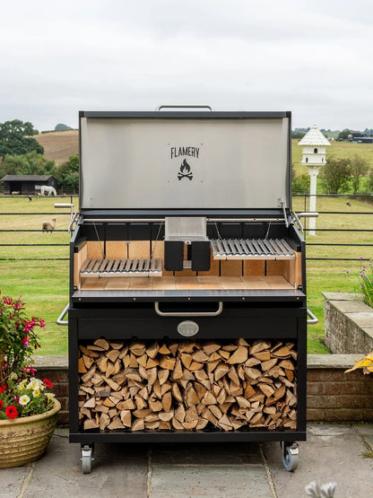 Flamery Large Asado BBQ with Split Grill and Firebox