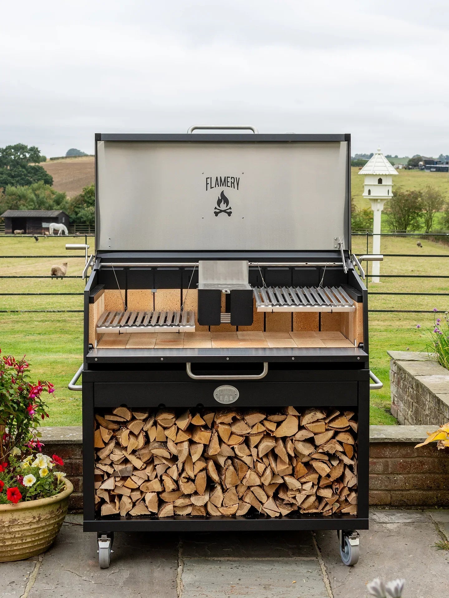 Flamery BBQ Trolley for Large Asado